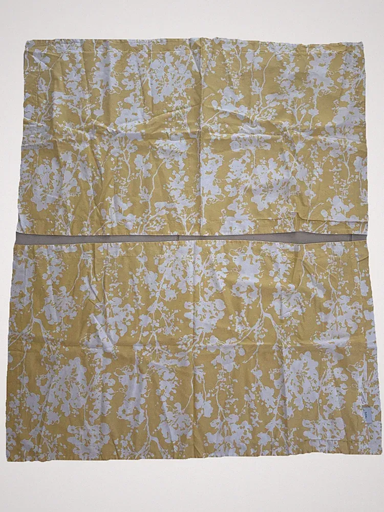 2 The Company Store King Pillow Shams - White/Yellow