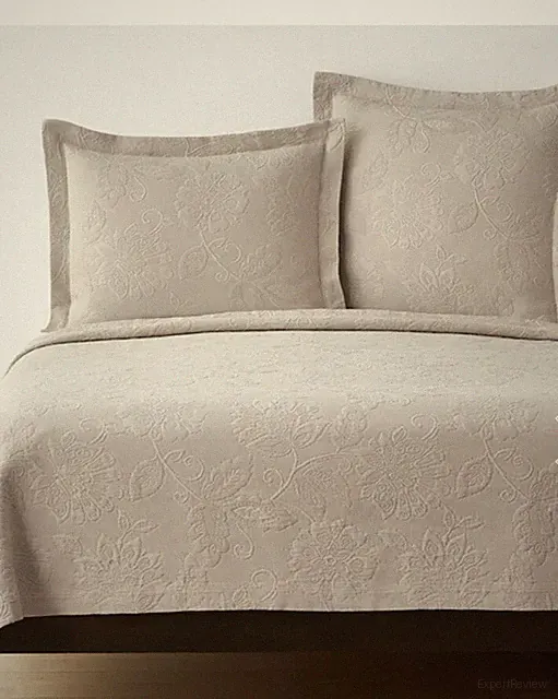 New The Company Store Putman Matelasse Dune Full Coverlet