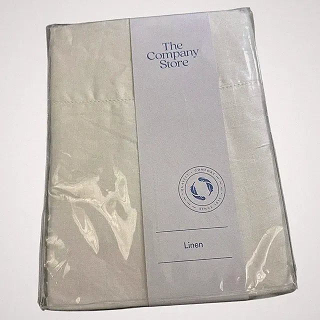 NWT COMPANY STORE LINEN WHITE BED SKIRT SIZE QUEEN