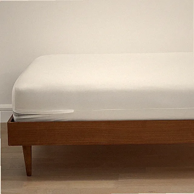Organic Cotton Sateen Mattress/Box Spring Protector(White)-Legends Hotel|6954