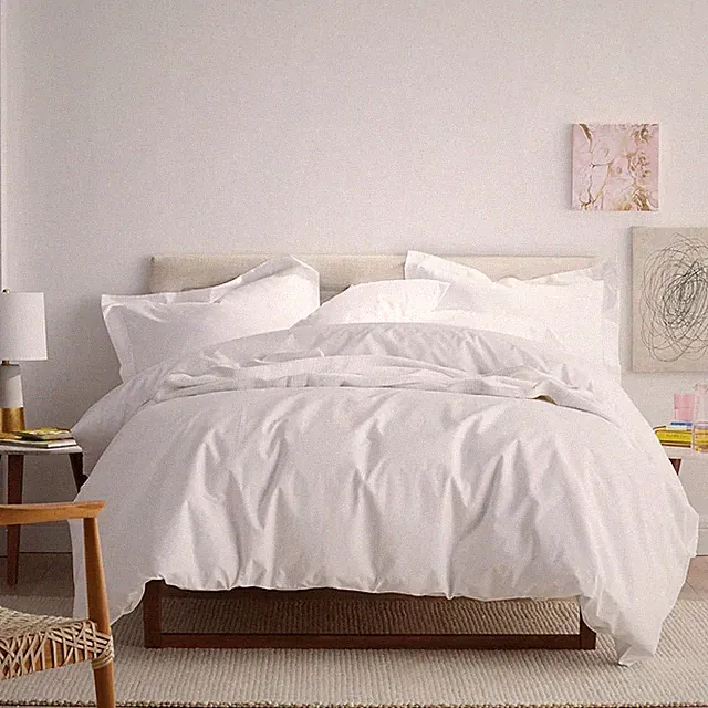 The Company Store 300 TC Cotton Percale Fitted Sheet Crisp & Cool NEW