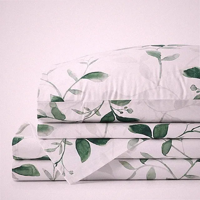 The Company Store Botanic Meadow Premium Smooth WrinkleFree Sateen Bed Sheet Set