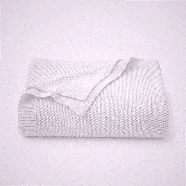 The Company Store Classic All-Season Breathable Cotton Knit Throw