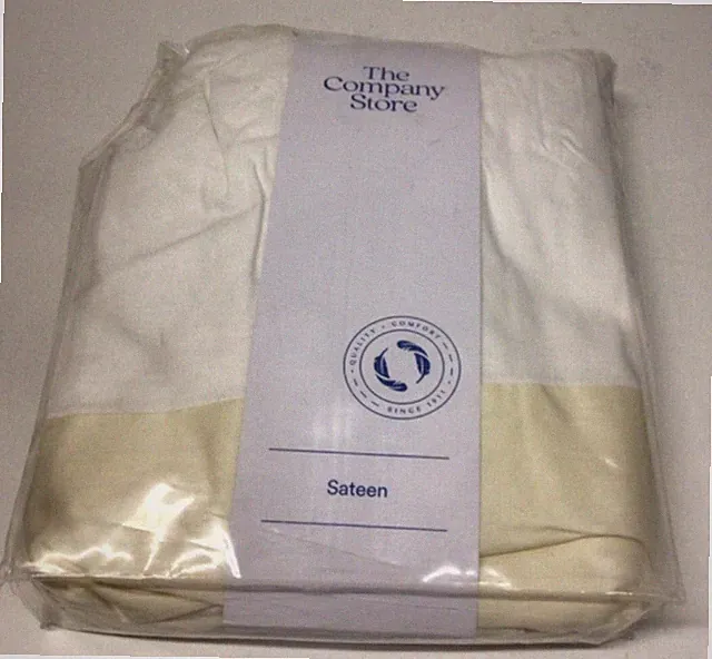 The Company Store Classic Sateen KING Bedskirt-Ivory