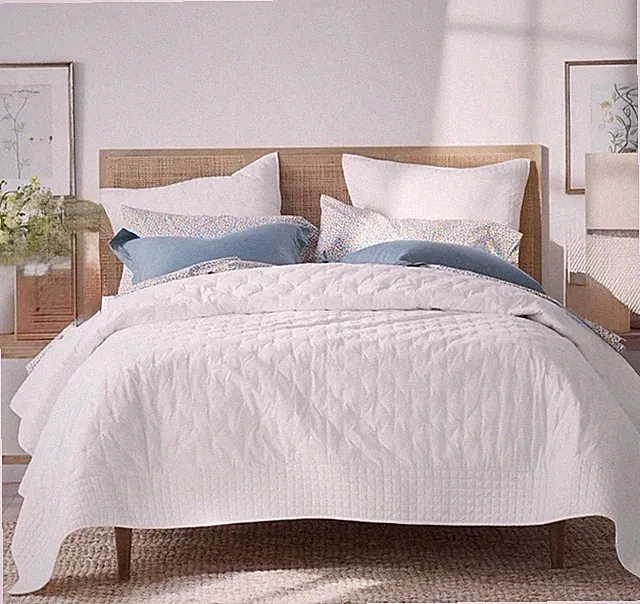 The Company Store Company Cotton Pintuck Quilt King- New In Bag-$168 MSRP
