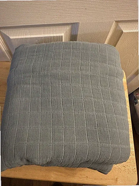 The Company Store French Blue Gossamer Queen Blanket 90x96