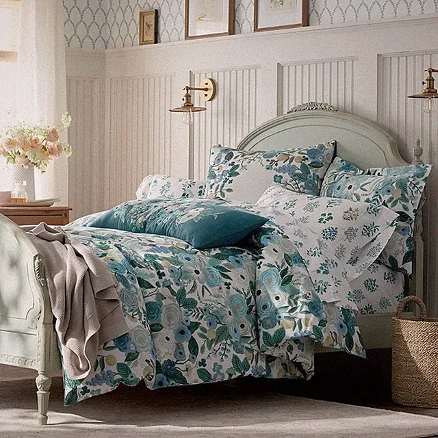 The Company Store Garden Party Classic Cool Cotton Percale Duvet Cover