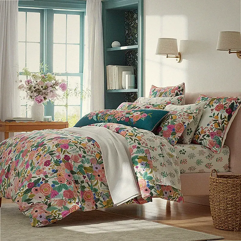 The Company Store Garden Party Classic Cool Cotton Percale Duvet Cover - Multi