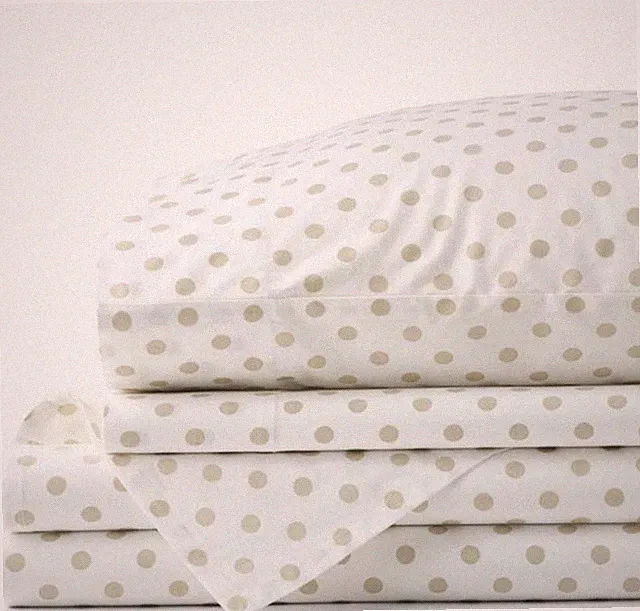The Company Store Isadora Dot Cotton Percale Bed Sheet Set Twin