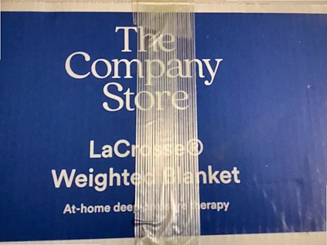 The Company Store Lacrosse Weighted Blanket 15lbs White New 60x70 Inches $250