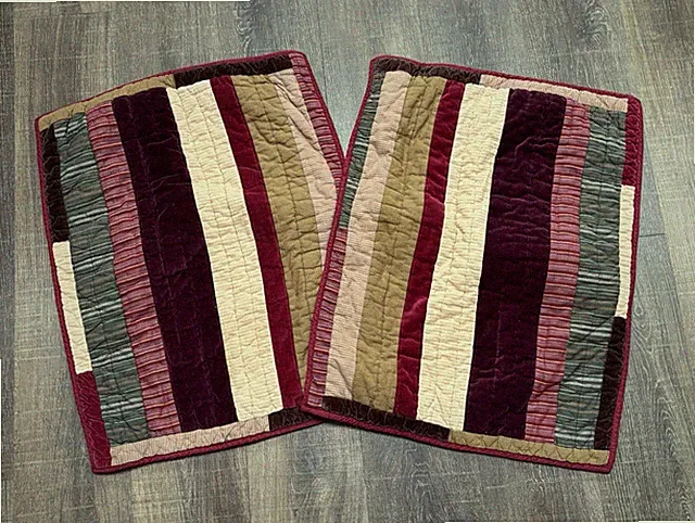 The Company Store Patchwork Pillow Shams Set Of 2 Standard Tie Close