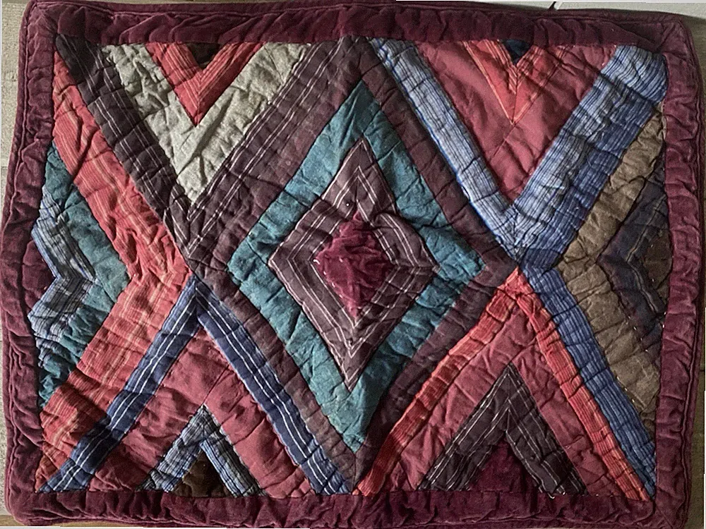 The Company Store Pillow Shams Quilted Patchwork Jewel Tones Set/2