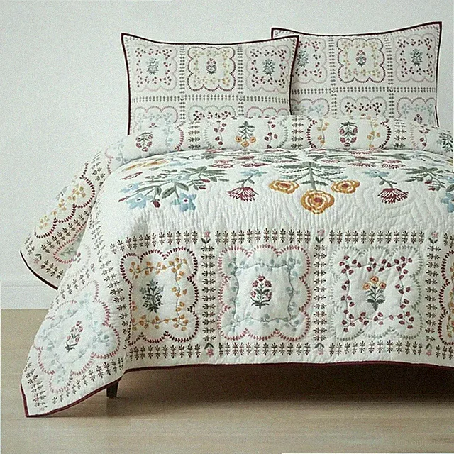 The Company Store Rifle Paper Co. Lottie Quilt - Ivory