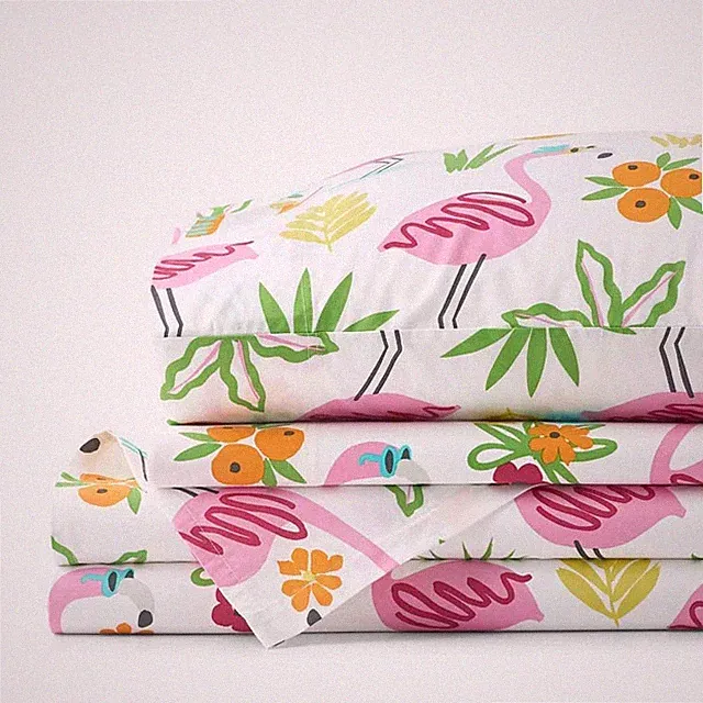 The Company Store Summer Prints Cotton Percale Sheet Set Bed 200TC - King
