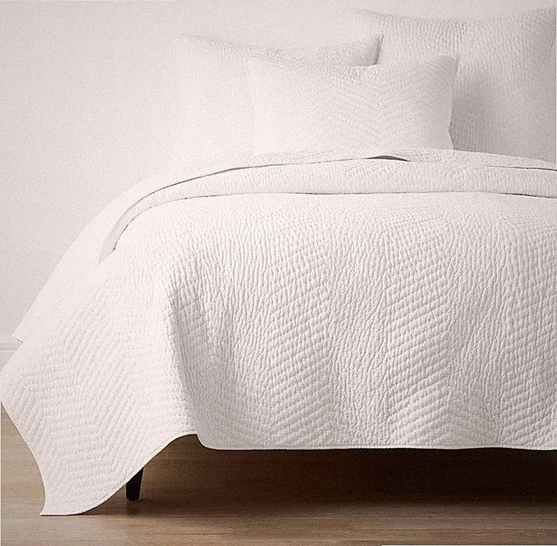 The Company Store Voile Quilt Lightweight Breathable Bedspread 100% Cotton New
