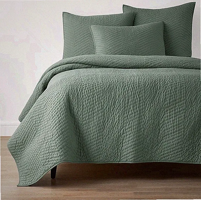 The Company Store White Voile Quilt Twin Size Lightweight Soft Bedspread