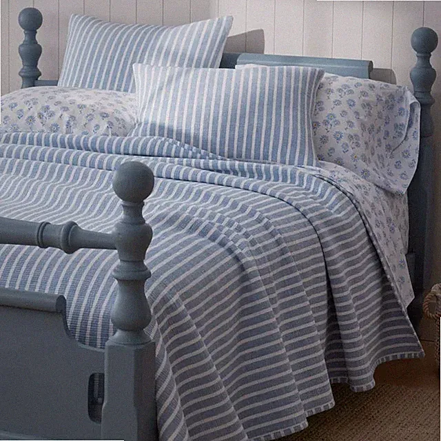 The Company Store Yarn Dyed Bengal Stripe Quilt - Blue, Full/Queen